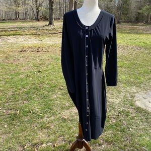 ELEMENTE CLEMENTE DRESS BLACK LONG SLEEVE LAGENLOOK SIZE 2 M